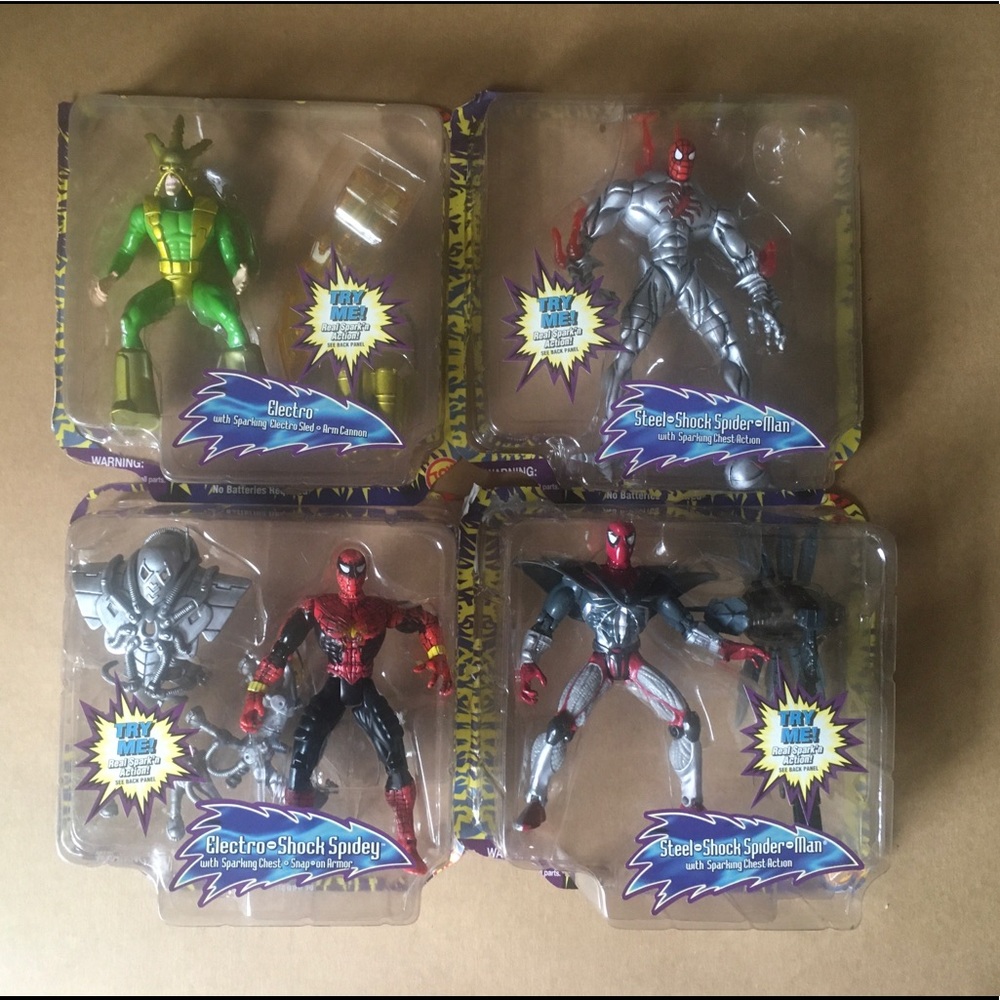 USED Toybiz Spiderman Electro Spark Series, 1997
